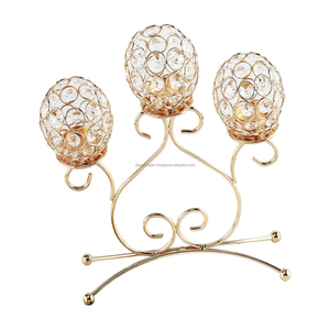 <b>Crystal</b> Tealight Candelabra Modern Accessories Luxury for Countertop Banquet <b>Crystal</b> Candle Holder - Product Image 3