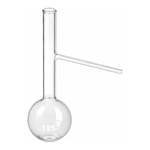 ขวดกลั่นแก้วบอโรซิลิเกต ASTM ขนาด 125 มล. พร้อมก้านข้าง 75 องศา - Product Image 3