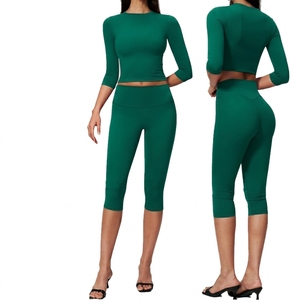 Women's Slim Yoga Dress, Stretchy <b>Tight</b> Fitness Active wear, Quick Dry Outdoor Running Sports Casual Yoga Clothing - Product Image 2