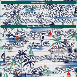 Maillot de baseball personnalisé à imprimé tropical, manches courtes, boutons sur le devant, nom de l'équipe personnalisé, unisexe, vêtements d'été pour adultes - Product Image 3