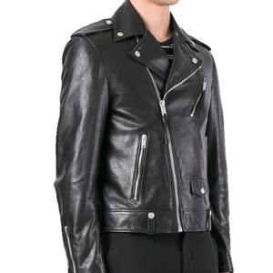 Fournisseur direct d'usine, fabricant pakistanais, best-seller, nouveaux modèles élégants, service OEM, vestes en cuir pour hommes - Product Image 5