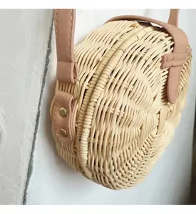 Vintage Style Rattan Crossbody Bag For Girls/ Women High Quality Wholesale Handicraft Made In Vietnam 2024 Nhatminh