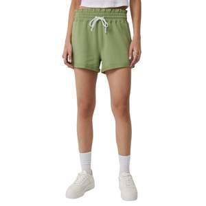 Shorts de sport en coton pour femmes, taille haute élastique, décontractés, pour l'été, avec cordon de serrage, logo personnalisé OEM, vente en gros - Product Image 3