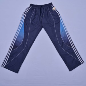 Men's Navy Blue Sporty <b>Cargo</b> Sweatpants <b>White</b> Stripes Elastic Waist Drawstring Midweight Cotton Breathable Eco-Friendly Pants - Product Image 6