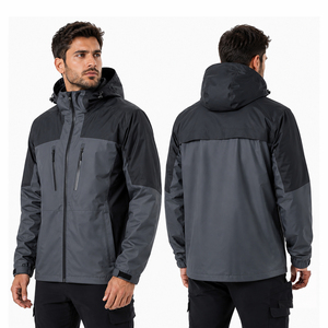 Waterproof <b>Warm</b> Hooded <b>Jacket</b> for <b>Men</b> and Women Zipper Closure for Outdoor Hiking Skiing in Autumn and Winter <b>Jackets</b> - Product Image 2