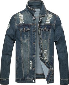 Veste en jean tricotée décontractée pour homme, 100 % coton, avec logo personnalisé sur le devant, respirante, écologique et à séchage rapide – Vente en gros de haute qualité - Product Image 1