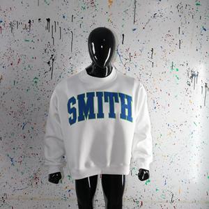 Sudadera SMITH con cuello simulado, 450 GSM, bordado con nombre personalizado, corte holgado, 100% algodón, felpa francesa. - Product Image 6