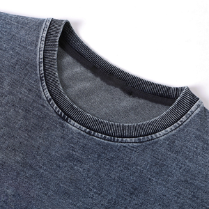 Sweat-shirt en jean col rond SGRho de haute qualité pour femmes, broderie lettres grecques personnalisées, tenue universitaire - Product Image 5