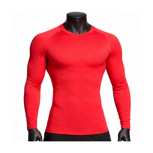 <b>Men</b> <b>Compression</b> <b>Shirt</b> Long Sleeve Custom Fitness Rash Guard Base Layer Wholesale OEM ODM Plain Sports MMA Training Top - Product Image 2