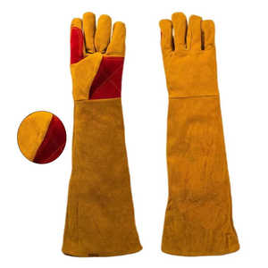 Best Hot Selling Leather Welding <b>Gloves</b> Kevlar Liner Heat Resistant Molten Metal Protection Long Sleeves BBQ Safety Work <b>Gloves</b> - Product Image 2