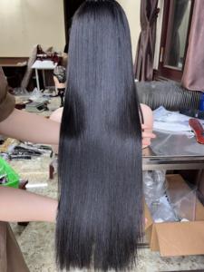 วิกผมคนทรงตรงมีโครงหนา180% 4x4วิกผมยาวแบบสองชั้นทำจากผมคนเวียดนามเกรด12A - Product Image 3