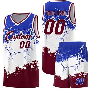 Uniformes de Baloncesto sin Mangas, Transpirables, Antibacterianos, con Estampado Tie-Dye, Tallas Grandes, 100% Poliéster, de Buena Calidad de Fábrica, en Oferta - Product Image 5