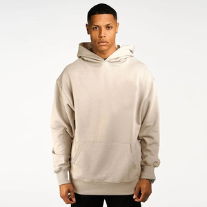 <b>Pink</b> Unisex Hooded <b>Sweatshirt</b> Solid Color Fleece Pocket Oversized Casual Autumn Wear Breathable 100% Cotton Knitted Long Sleeve - Product Image 4