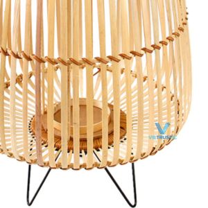 High Quality <b>Bamboo</b> Rattan <b>Lantern</b> Candle Holder Wholesale for Bedroom and Home Decorative Lighting - Product Image 2