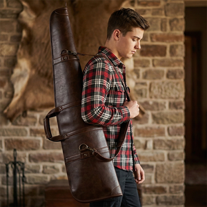 Housse de chasse verticale en cuir véritable OEM/ODM, personnalisable en couleur, haute qualité, avec logo/taille sur mesure, en vente - Product Image 6