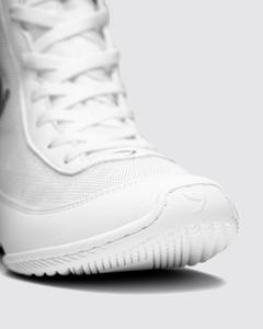 รองเท้าชกมวยแบบสั่งทำพิเศษ รุ่นใหม่ หนังแท้คุณภาพพรีเมียม 100% สีขาว น้ำหนักเบา แบบผูกเชือก สำหรับการชกมวย - Product Image 4