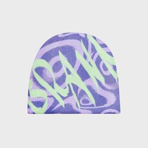 Gorro Unisex de Jacquard con Patrón de Letras, 56-58 cm, Estilo Urbano, Gorro de Invierno, Tejido Acrílico, Gorra Informal - Product Image 2