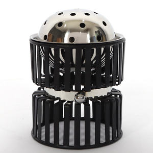 Encensoir en métal de luxe doré et crème, design cage, avec dôme perforé, pour Bakhoor, décoration de table moderne, vente en gros - Product Image 5