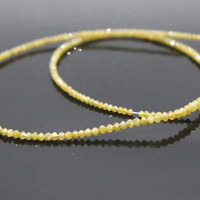 Perles rondes en diamant jaune naturel AAA 1-80-2.80mm 38 cm, diamant facetté, couleur fantaisie, pierre naturelle pour la création de bijoux
