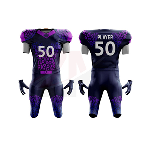 Maillot de football violet pour homme, numéro 50, en polyester respirant, taille adulte, impression par sublimation, vente en gros, impression de logo personnalisée - Product Image 3