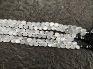 Perles de pierre de lune en forme d'amande, facettées, pour la fabrication de bijoux - Product Image 3