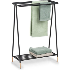 3 Tiers Stainless Steel Towel <b>Rack</b> Free Standing Towel Holder <b>Drying</b> Stand For Bathroom Towel <b>Drying</b> <b>Rack</b> Stand Black Towel <b>Rack</b> - Product Image 3
