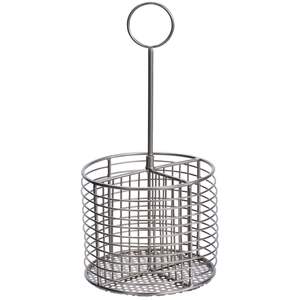 Support de rangement multifonctionnel haut de gamme en fer avec compartiments pour couverts, ustensiles de cuisine et baguettes - Product Image 4