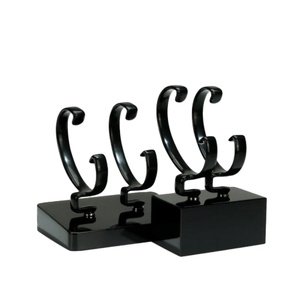 Elegant <b>Black</b> and White Acrylic Watch Display Stand with Block Base for Retail Showcases, Exhibitions, and Personal Collections - Product Image 2