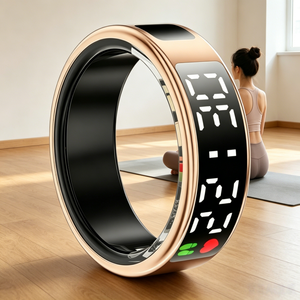 Steel Finger Smart Ring OLED Display IP68 Sleep Fitness Tracker Remote <b>Camera</b> Blood Pressure Health Monitor - Product Image 3
