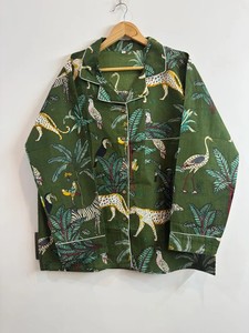 ชุดนอนผ้าฝ้ายลายเสือพิมพ์ลายด้วยมือ สไตล์โบโฮ - Product Image 3