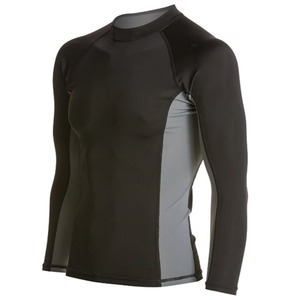 Custom Sublimation Transfer Print Breathable 220g Full Sleeve Spandex / Polyester <b>Compression</b> Rush Guard Seamless Fusing Unisex - Product Image 3