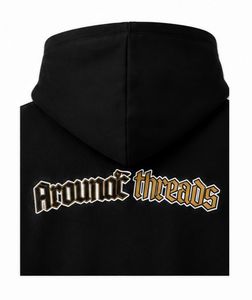 Sweat-shirts à capuche pour hommes en molleton épais 100% coton, surdimensionnés, avec logo brodé personnalisé, écologiques, pour l'hiver - Product Image 5