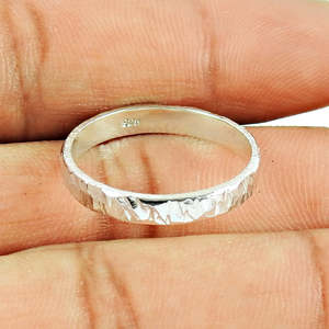 Hot Sale Wholesale Price Pure 925 Sterling Silver Custom Jewelry Simple & <b>Plain</b> Surface Bohemian <b>Rings</b> Available At Lowest Price - Product Image 4
