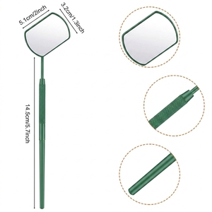 Professional Rectangular Wide View Eyelash Extension Mirror Stainless Steel Lash Inspection Mirror Detachable Handle Beauty - Product Image 2