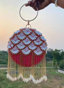 New Arrival Designer Women Purses Crystal Dropping Potli <b>Bags</b> Handmade Design Clutch Purse Amazing Material for Party use - Product Image 2