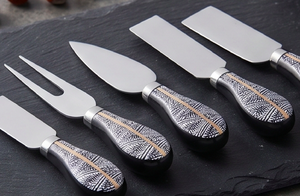 <b>Cheese</b> <b>Knife</b> <b>Set</b> Of 4 Stainless Steel Blades Resin Handles Durable Design For Serving <b>Cheese</b> Home Dining And Cake Serving - Product Image 4