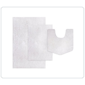 Customised Modern Classic Elegance <b>Bathroom</b> Rug <b>Mat</b> <b>Set</b> 3 Piece, Microfiber Shaggy Bath <b>Bathroom</b> Washable Quick Dry Rug - Product Image 2