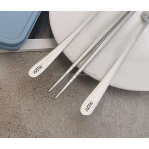 Ensemble de couverts en or, fournitures pour hôtels et restaurants, cuillère, fourchette et baguettes dorées, ensemble de 3 pièces, couverts de luxe, compatibles lave-vaisselle - Product Image 2