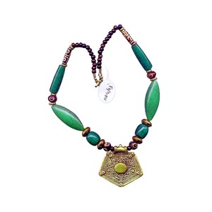 Bohemian Silver Tassel Pendant <b>Necklace</b>. Handcrafted with intricate detailing, this <b>statement</b> piece beautifully engraved - Product Image 5