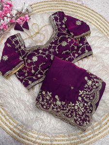 Indian Boutique Stylish Fancy Fendy Satin Saree <b>Blouse</b> with Ethnic Design Party & Wedding Soft Fabric Latest Trendy Women's Wear - Product Image 5