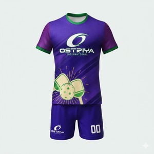 Uniforme de Pickleball Unisex de Talla Grande, Transpirable, de Alta Calidad, con Parte Delantera Corta, Impresión Personalizada, Listo para el Verano, 100% Poliéster, de Secado Rápido - Product Image 3