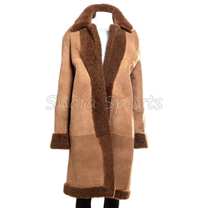 Vestes en cuir pour femmes de haute qualité, style boutonné, couleur marron, avec votre propre logo - Product Image 6