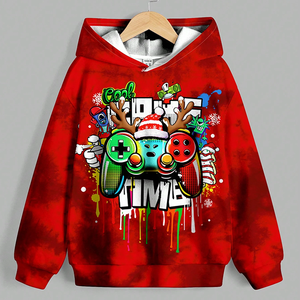 <b>Mens</b> <b>Red</b> Christmas Gaming <b>Hoodie</b> Custom Graphic Print Pullover Sweatshirt Custom <b>Mens</b> Christmas <b>Hoodie</b> <b>Red</b> Gaming Graphic Prin - Product Image 2