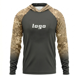 Sudadera con Capucha para Hombre, Protección UV UPF 50, Secado Rápido, Transpirable, con Logotipo Personalizado, para Pesca, Cierre de Cremallera, Poliéster, para Actividades al Aire Libre - Product Image 1