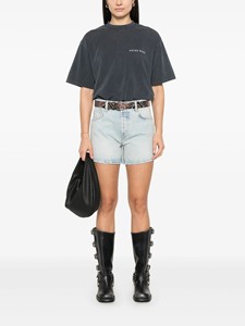 Shorts en jean taille haute respirants pour femme en coton doux délavé avec détails déchirés pour l'été, style urbain et décontracté - Product Image 4