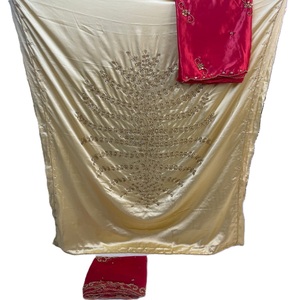 COLECCIÓN A.K.TRENDY Conjunto de Dirac de Lujo para Novia Somalí - Elegante Conjunto de Encaje Bordado Floral de Satén Ligero y Ecológico para Damas de Honor - Product Image 1