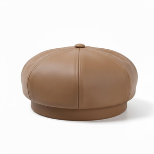 Gorra Newsboy Beige Premium, Gorra Baker Boy Color Bronceado de Lujo, Gorra Plana Estilo Gatsby Vintage, Gorra Unisex con Logotipo Personalizado, Estilo Deportivo Urbano - Product Image 4