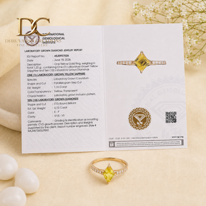 Luxury Fashionable 14KT Solid <b>Gold</b> <b>Ring</b> With Lab Grown Diamond and Yellow <b>Sapphire</b> Women's Wedding Fine Jewelry Manufacturer - Product Image 6