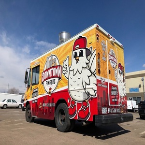 Camion de vente de nourriture entièrement équipé, à essence, manuel, avec friteuse, pour hot-dogs, pizzas, camion de nourriture haut de gamme - Product Image 4