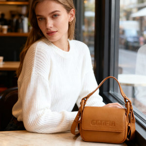 Bolso de Mano de Diseño para Mujer, con Logotipo en Relieve, Simple y Elegante, de Cuero PU Impermeable, con Correa de Hombro Desmontable - Product Image 2